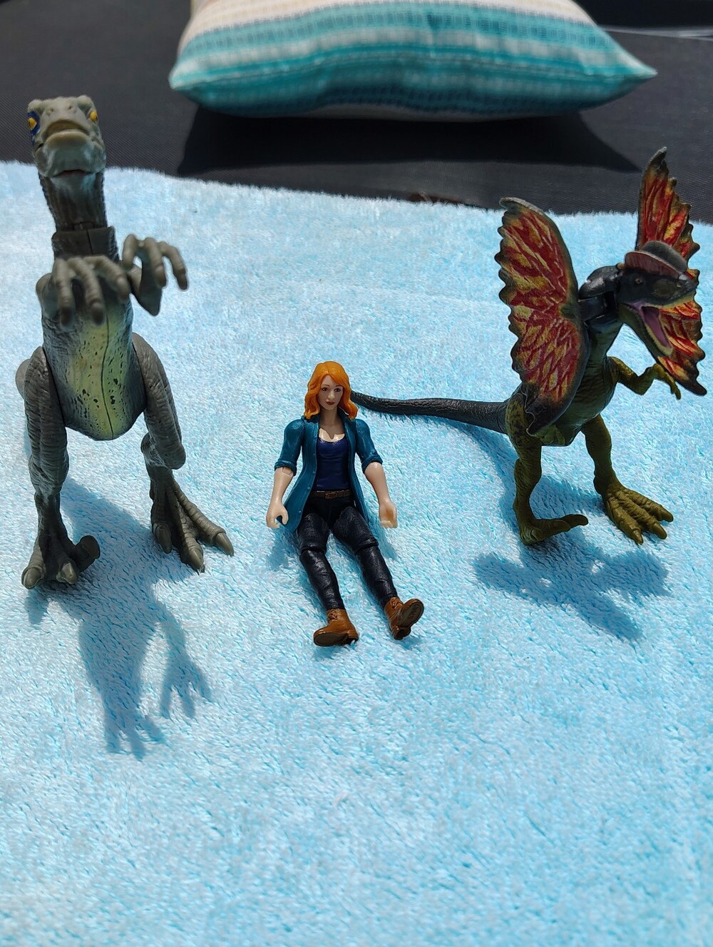 Lot Of 3 Jurassic World Dominion Claire Dearing, 2 Dinosaurs Jurassic Park